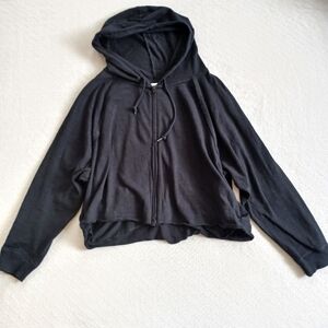 PINK ♡ cotton full zip cropped hoodie jersey victorias secret